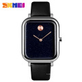 SKMEI Hot Sale Unisex Quartz Leather Strap Watch Luxury Waterproof Analog Women Watches 9187